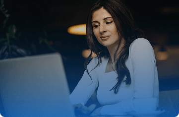 Illustration of woman working on a screen